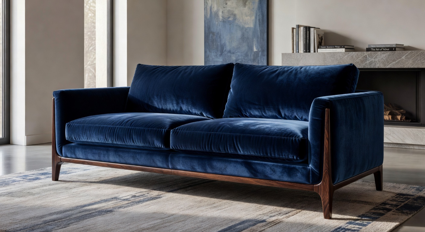 Sofá de terciopelo elegante Royale